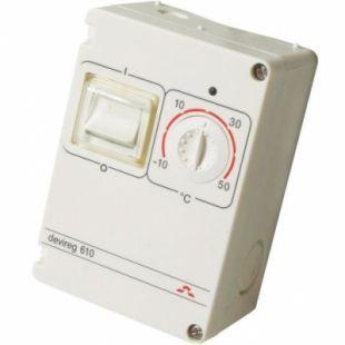 DEVIreg™ D-610 (-10°C-+50°C) накладной, с датчиком на проводе, IP44, 10А